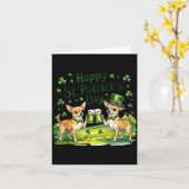 St. Patrick's Day Chihuahua hond Kaart (Gele Bloem)