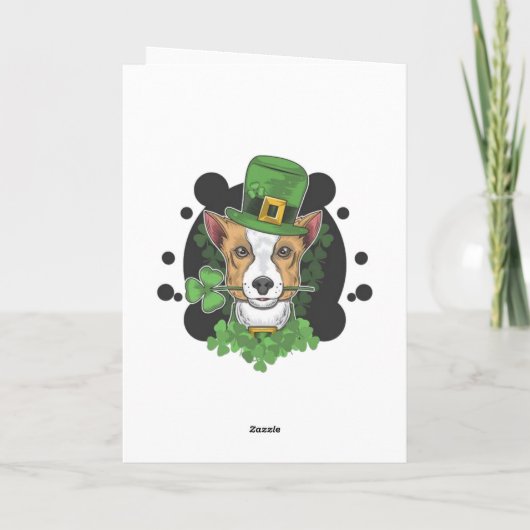 St. Patrick's Day Chihuahua-hondje vakantiekaart Feestdagen Kaart (Achterkant)