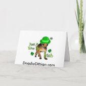 St. Patrick's Day Chihuahua Kaart (Achterkant)