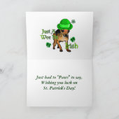 St. Patrick's Day Chihuahua Kaart (Binnen)