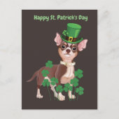 St. Patrick's Day Chihuahua puppy briefkaart (Voorkant)