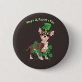 St. Patrick's Day Chihuahua puppy button (Voorkant)