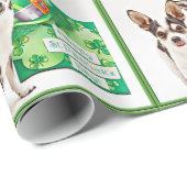 St. Patrick's Day Chihuahua's Cadeaupapier (Rol Hoek)