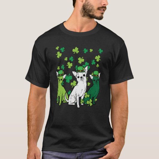 St Patricks Day Chihuahuas Dog Saint Paddys Men Wo T-shirt (Voorkant)