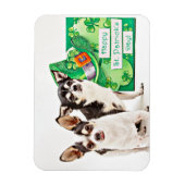 St. Patrick's Day Chihuahua's Magneet (Verticaal)