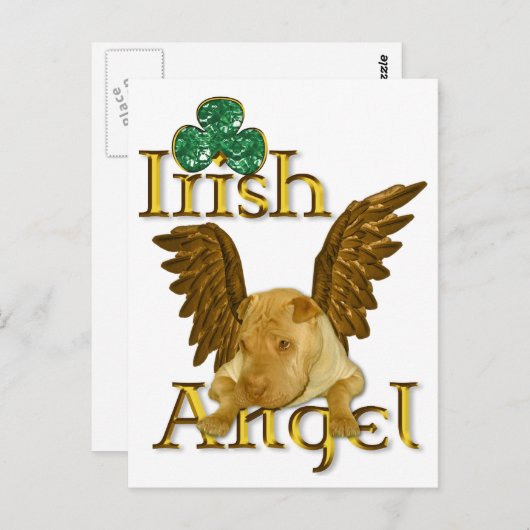 St. Patrick's Day Chinese Shar Pei Hond Ierse Enge Briefkaart (Voorkant / Achterkant)