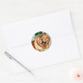 St. Patrick's Day Chow Classic Round Sticker (Envelop)