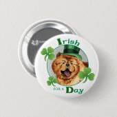 St. Patrick's Day Chow Ronde Button 5,7 Cm (Voorkant /achterkant)