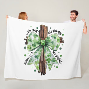 St. Patrick's Day Christelijk Geloof Klaver Shamro Fleece Deken