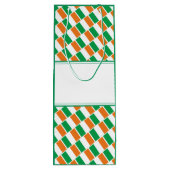 ST PATRICK'S DAY Christelijk IRISH FLAG Custom Par Wijn Cadeautas (Achterkant)