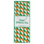 ST PATRICK'S DAY Christelijk IRISH FLAG Custom Par Wijn Cadeautas (Voorkant)
