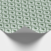 St. Patrick's Day Classic Green Shamrock Lattice Cadeaupapier (Hoek)