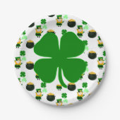 St. Patrick's Day Classic Pattern Holiday Party Papieren Bordje (Voorkant)