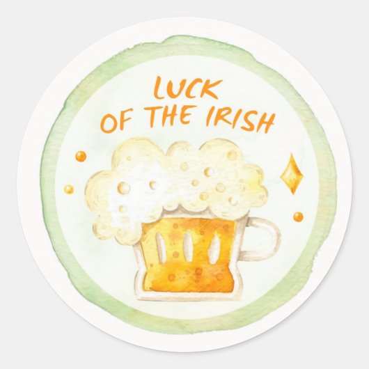 St. Patrick's Day Classic Round Sticker (Voorkant)