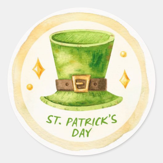 St. Patrick's Day Classic Round Sticker (Voorkant)