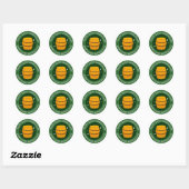 St. Patrick's Day Classic Round Sticker (Vel)