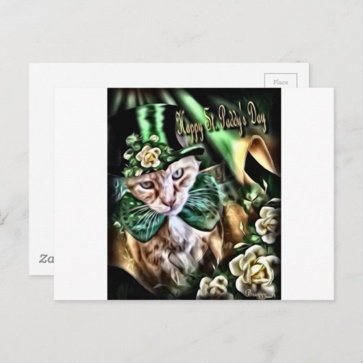 St Patrick's Day Claude Briefkaart (Voorkant / Achterkant)