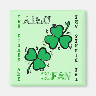 St. Patrick's Day Clean Dirty Dishwasher Magnet
