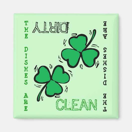 St. Patrick's Day Clean Dirty Vaatwasser Magnet (Voorkant)