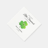 St Patrick's Day Clover 1st Birthday Papier Servet (Hoek)