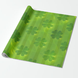 St Patrick's Day Clover 4 Lijsten modern Collectie Cadeaupapier