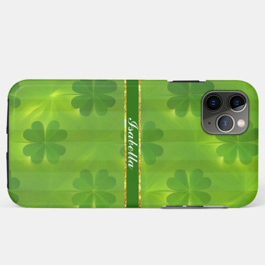 St Patrick's Day Clover 4 Lijsten modern Collectie Case-Mate iPhone Case (Achterkant (horizontaal))