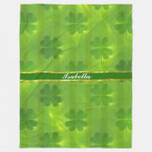St Patrick's Day Clover 4 Lijsten modern Collectie Fleece Deken (Voorkant)