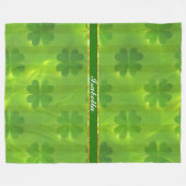 St Patrick's Day Clover 4 Lijsten modern Collectie Fleece Deken (Voorkant (Horizontaal))