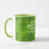 St Patrick's Day Clover 4 Lijsten modern Collectie Mok (Links)