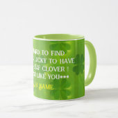 St Patrick's Day Clover 4 Lijsten modern Collectie Mok (Voorkant rechts)