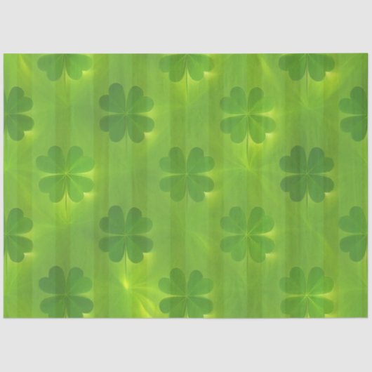 St Patrick's Day Clover 4 Lijsten modern Collectie Tissuepapier (Voorkant)