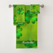 St Patrick's Day Clover 4 Lijsten Popular Collecti Bad Handdoek (Insitu)