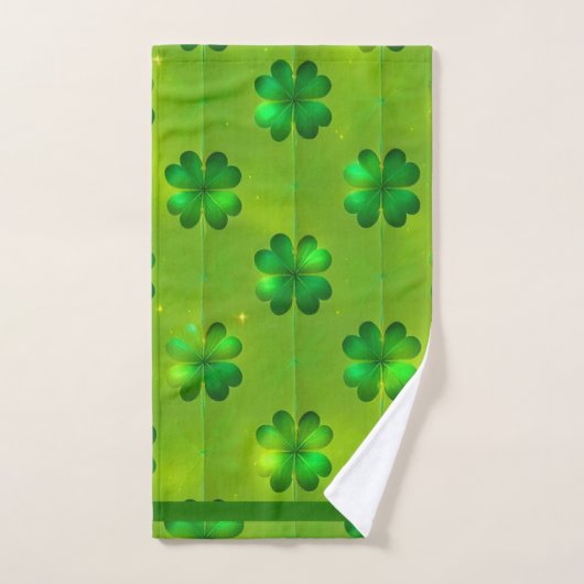 St Patrick's Day Clover 4 Lijsten Popular Collecti Bad Handdoek (Handdoek)