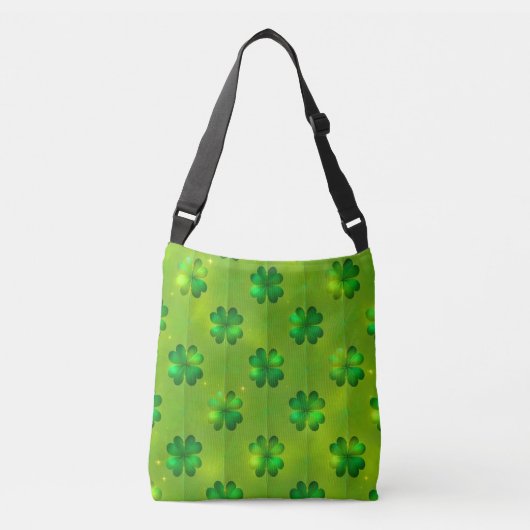 St Patrick's Day Clover 4 Lijsten Popular Collecti Crossbody Tas (Voorkant)