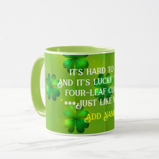 St Patrick's Day Clover 4 Lijsten Popular Collecti Mok (Voorkant links)
