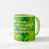 St Patrick's Day Clover 4 Lijsten Popular Collecti Mok (Voorkant rechts)