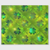 St Patrick's Day Clover 4 Lists Trendy Collectie Cadeaupapier (Vlak)