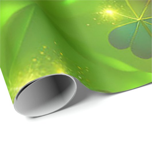 St Patrick's Day Clover 4 Lists Trendy Collectie Cadeaupapier (Rol Hoek)