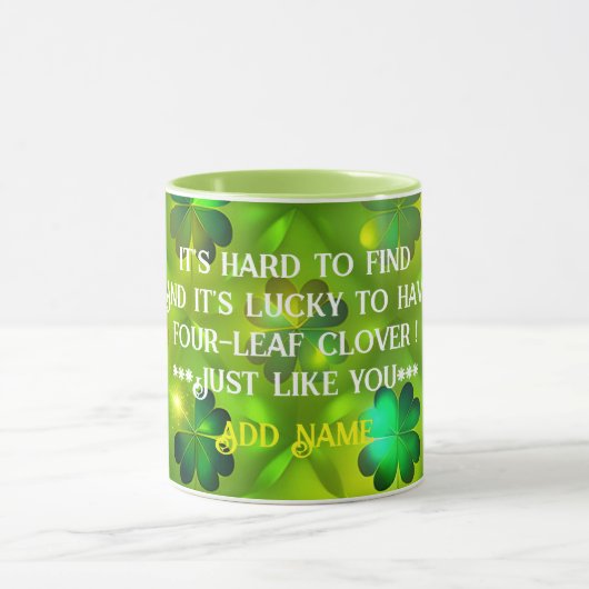 St Patrick's Day Clover 4 Lists Trendy Collectie Mok (Midden)