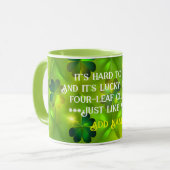 St Patrick's Day Clover 4 Lists Trendy Collectie Mok (Voorkant links)
