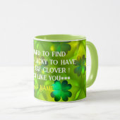 St Patrick's Day Clover 4 Lists Trendy Collectie Mok (Voorkant rechts)