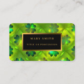 St Patrick's Day Clover 4 Lists Trendy Collectie Visitekaartje (Voorkant)