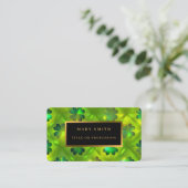 St Patrick's Day Clover 4 Lists Trendy Collectie Visitekaartje (Staand voorkant)