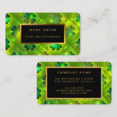 St Patrick's Day Clover 4 Lists Trendy Collectie Visitekaartje (Voorkant / Achterkant)