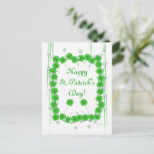 St. Patrick's Day Clover and Stars Briefkaart (Staand voorkant)