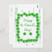 St. Patrick's Day Clover and Stars Briefkaart (Voorkant / Achterkant)