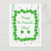 St. Patrick's Day Clover and Stars Briefkaart (Voorkant)