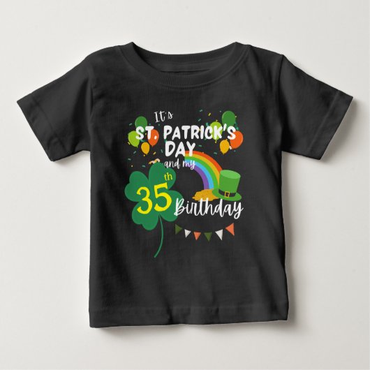 St Patrick's Day Clover Birthday Party Green (Voorkant)