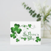 St. Patricks Day Clover Briefkaart (Staand voorkant)