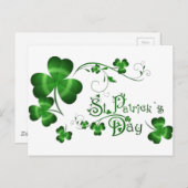St. Patricks Day Clover Briefkaart (Voorkant / Achterkant)